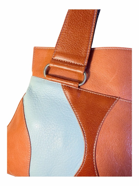 christopher kon leather backpack Black Braid Crescent PURSE Christopher Blue Leather Laptop Backpack